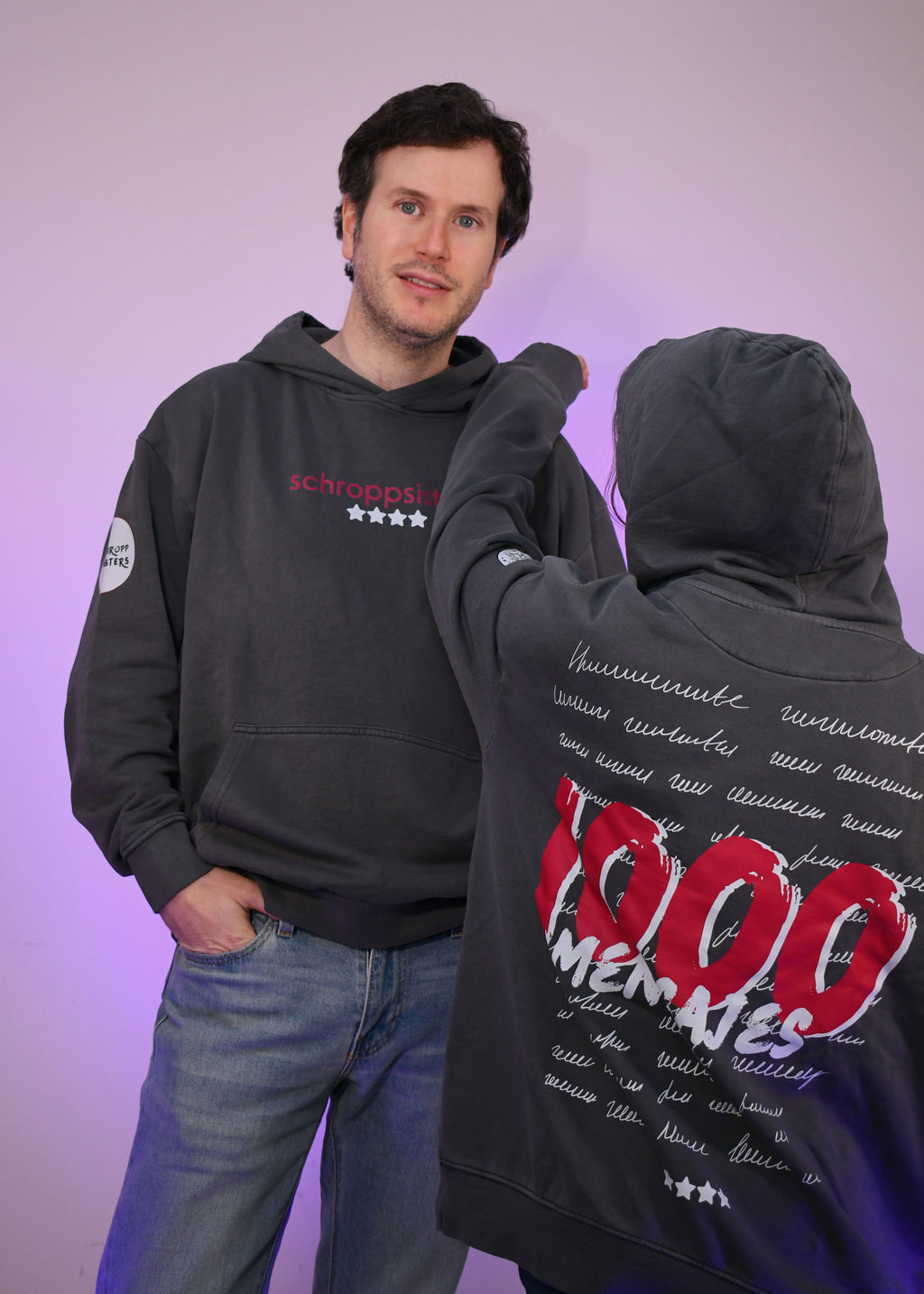 Sudadera Oversized Con Capucha “1000 Mensajes”